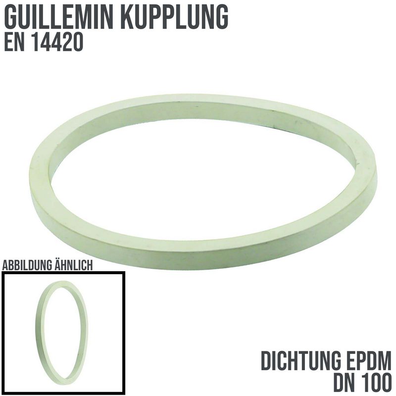 DN 100 Guillemin Kupplung Ersatz Dichtung EPDM weiß