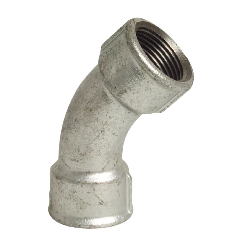 2 1/2" Gusseisen Temperguss Fitting Nr. 41 Bogen 45° Innengewinde IG DVGW PN 25 bar