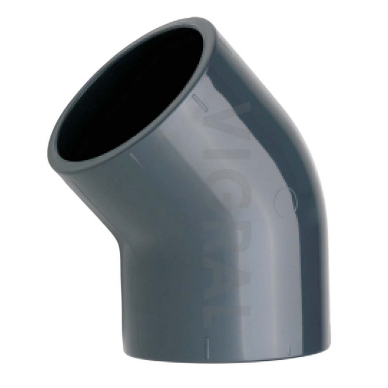 400 mm PVC Klebe Fitting Winkel 45° Muffe Verbinder - PN 10 bar