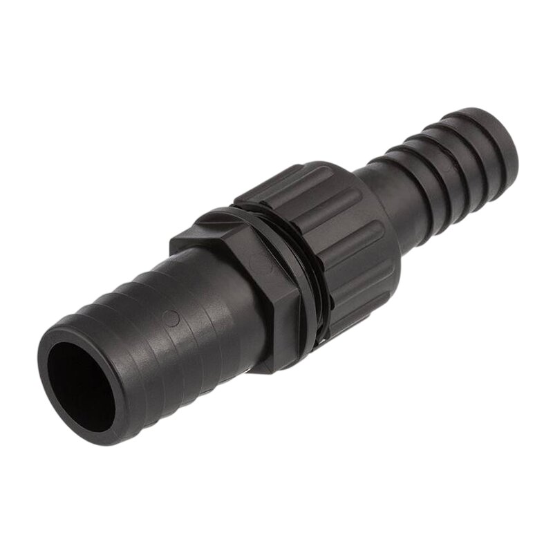 38 x 25 mm Schlauch Verschraubung reduziert 2-fach Stutzen Tülle Pool Teich Garten PP schwarz - PN 6 bar