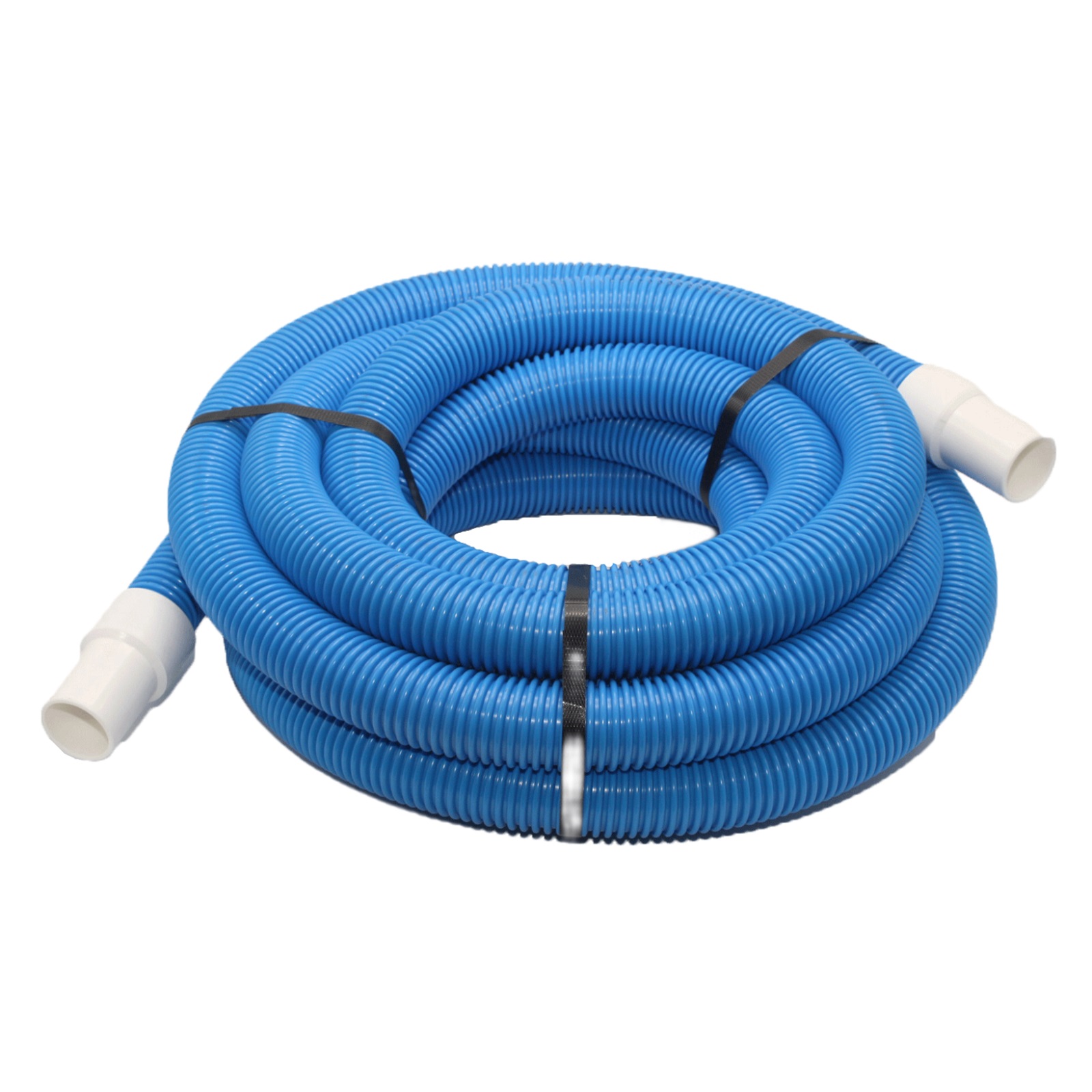 38 mm Pool Schwimmbad Saug Reinigungs Schlauch feste/drehbare Muffen EVA blau - 12 m