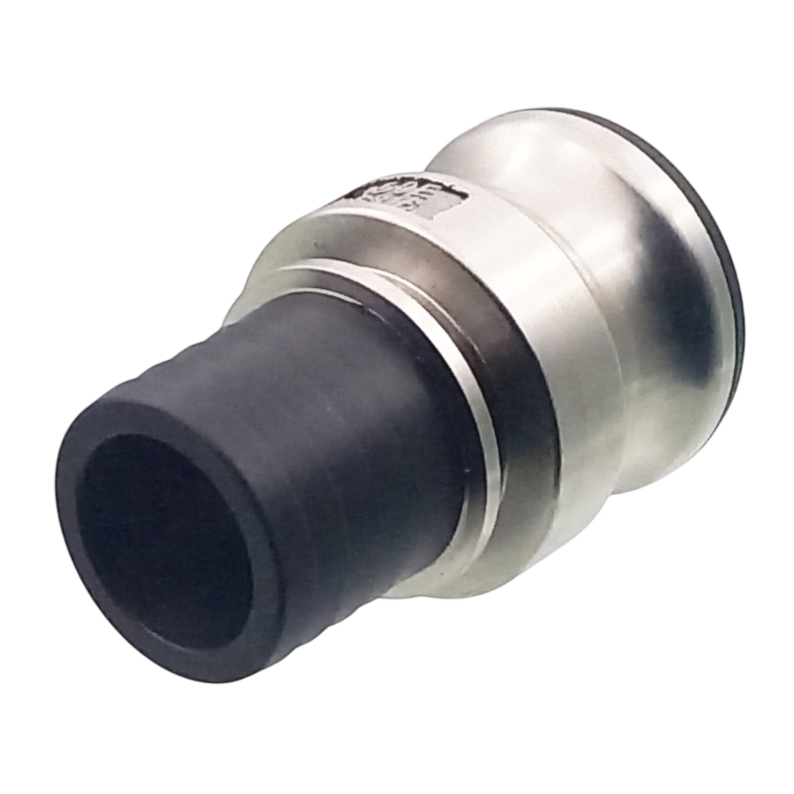 Kamlock Typ E - Vaterteil (91,5 mm) Edelstahl V2A (AISI 316) -> gerillter Stutzen DN 75 mm PFA beschichtet - PN 25 bar