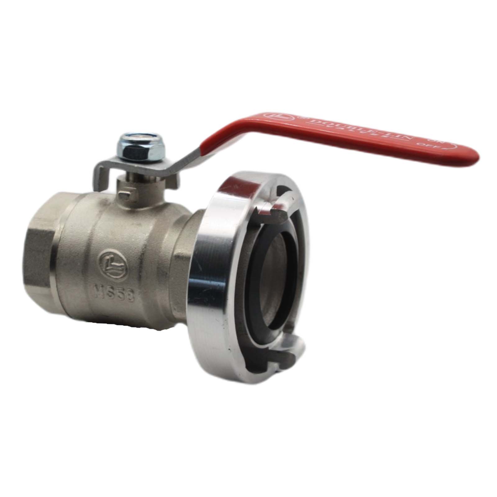 STORZ C DN 52 KA 66 Übergangsstück Adapter -> Kugelhahn IG 1 1/2" Zoll Messing Pumpen Anschluss