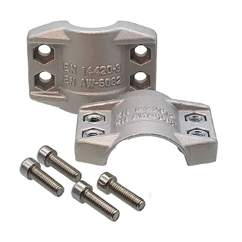 DN 200 Klemmschale Aluminium Spannbereich 222 - 229 mm für Schlauch ID x AD 200 x 224 mm - PN 16 bar