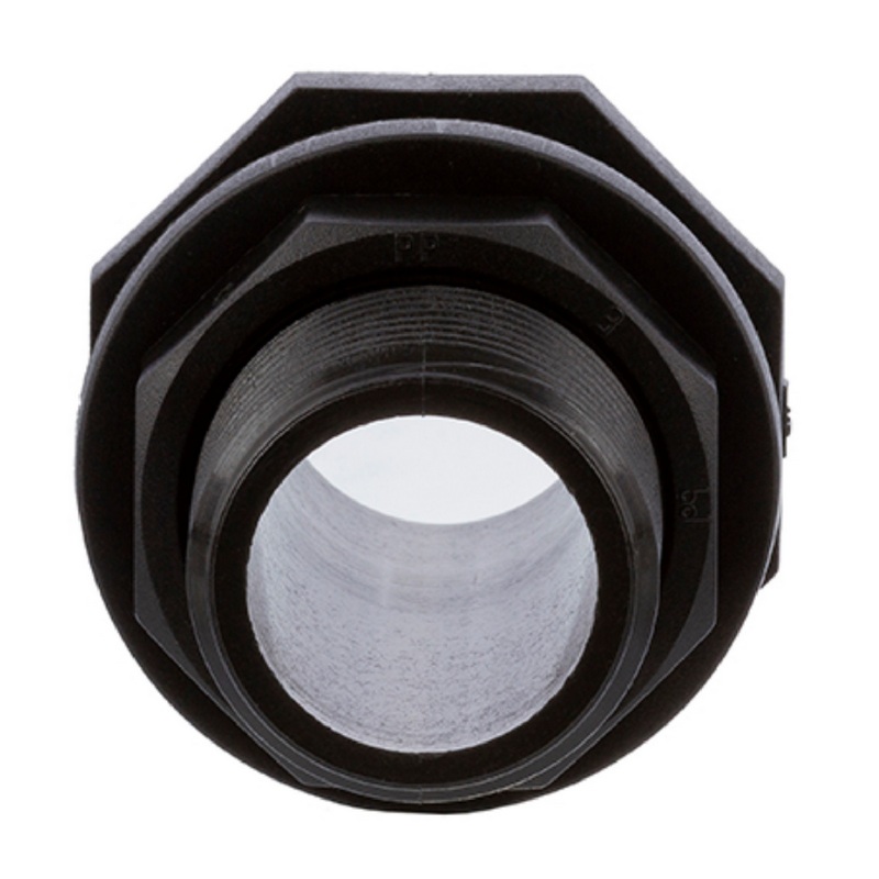 1" PP Tank Regen Tonnen Durchführung Connector 2-fach Außengewinde  - PN 10 bar