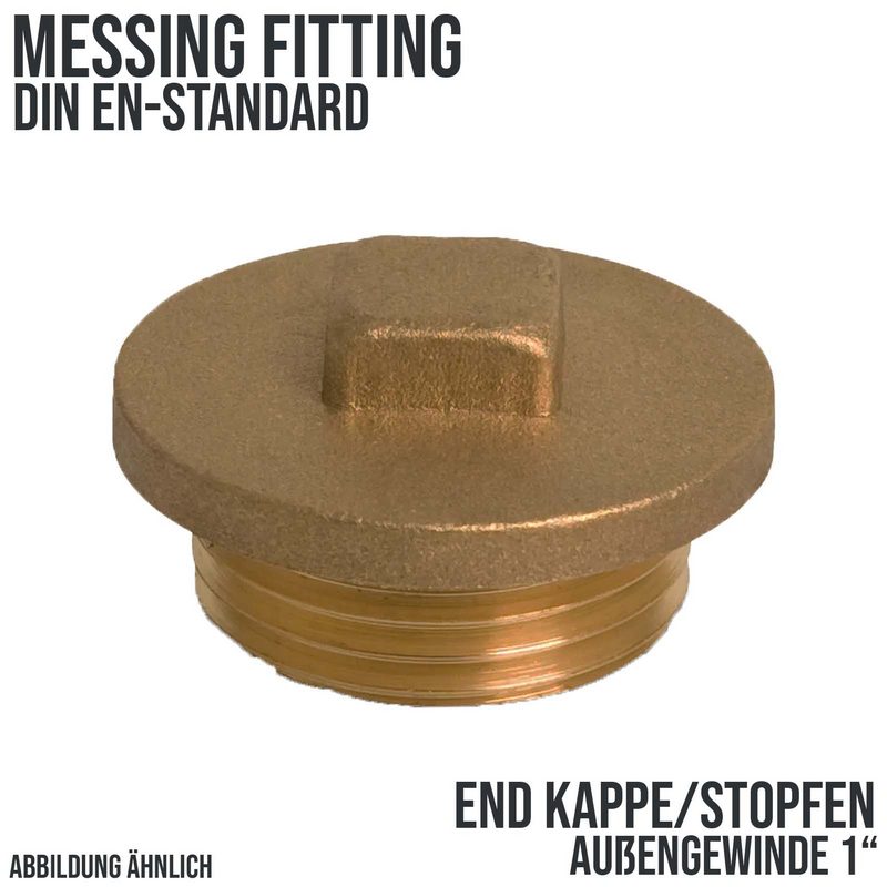 1" Stopfen Nr. 290 Außengewinde AG Messing Fittings PN 30 bar