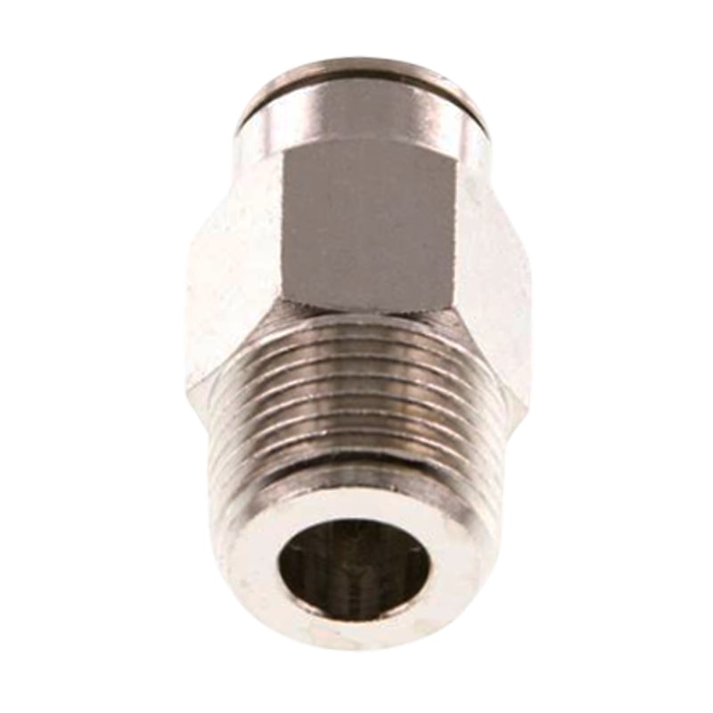 4 mm x 1/8" Pneumatik Schnell Steck Verbinder IQS MSV Messing Außengewinde konisch - PN 16 bar