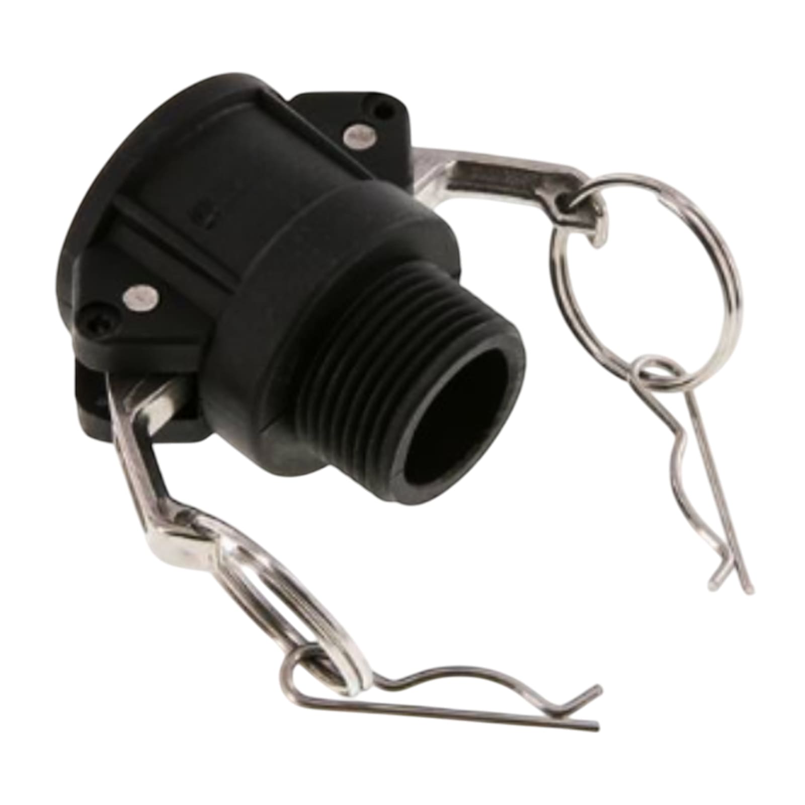Kamlock Typ B - Mutterteil (119,5 mm) Polypropylen PP mit Außengewinde (AG) 4" Zoll DN100 - PN 5 bar