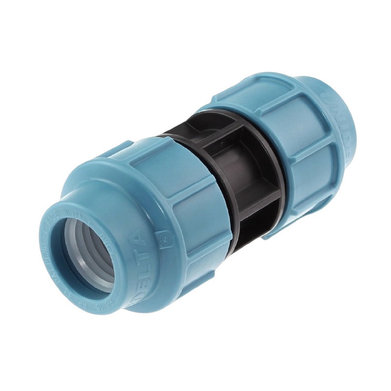 25 mm PE PP Fitting Klemm Verbinder Verschraubung Muffe Rohr Kupplung DVGW - Unidelta
