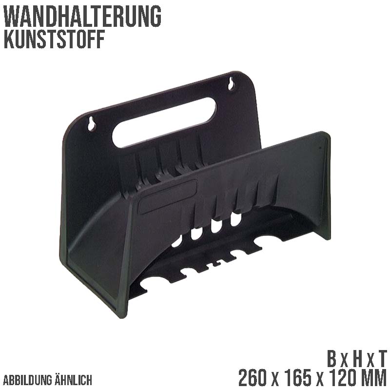 260 x 165 x 120 mm Schlauch Wandhalter Kunststoff Standard schwarz