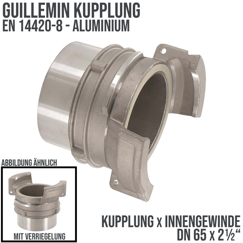 DN 65 Guillemin Kupplung Verriegelung BSPP Innengewinde IG 2 1/2" Edelstahl AISI 316 - PN 16 bar