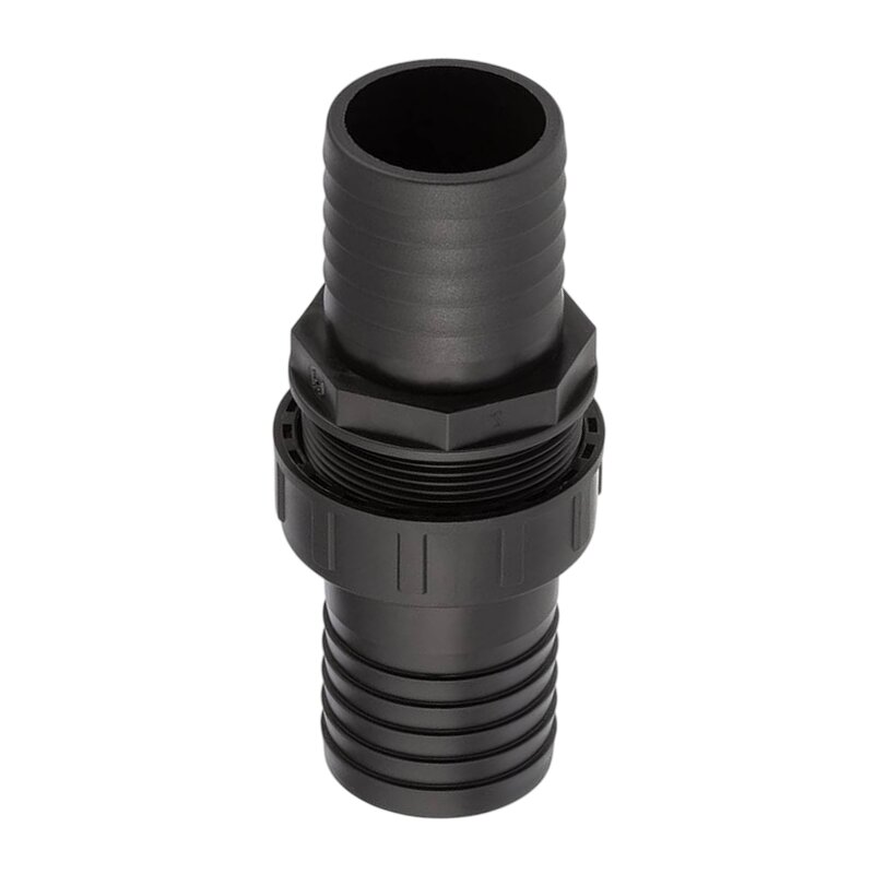 50 mm Schlauch Verschraubung 2-fach Stutzen Tülle Pool Teich Garten PP schwarz - PN 6 bar