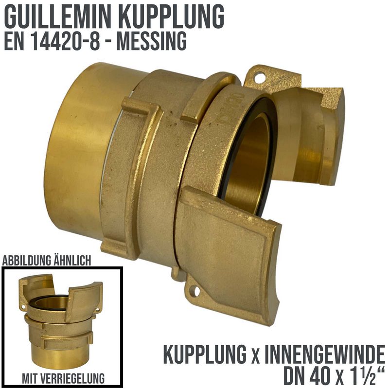 DN 40 Guillemin Kupplung Verriegelung BSPP Innengewinde IG 1 1/2" Messing - PN 16 bar