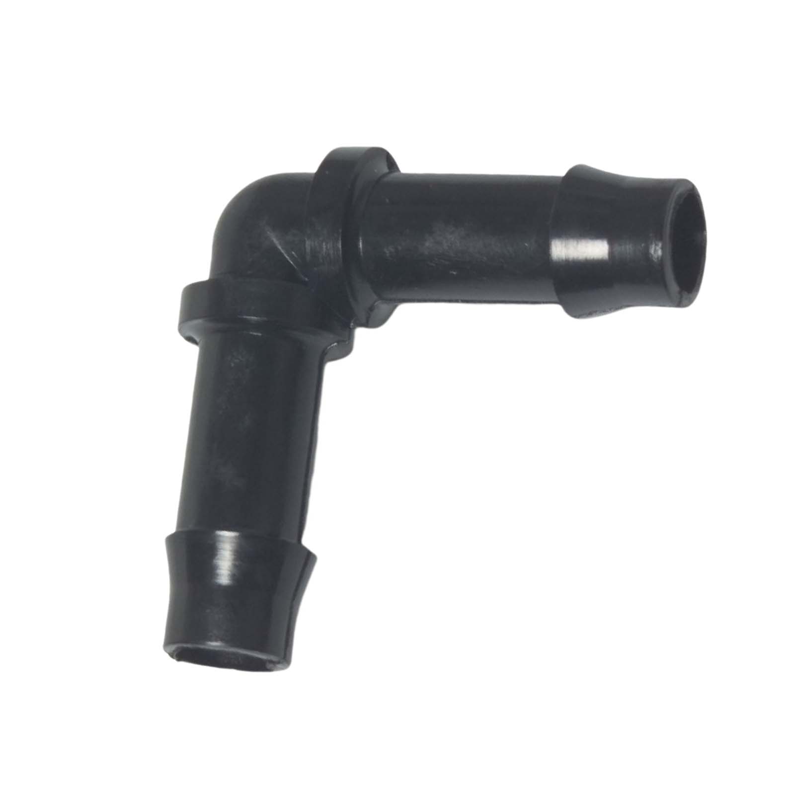 13 mm PA Nylon Winkel 90° Schlauch Verbinder Stutzen Doppel Tülle Kupplung Fitting WF schwarz PN 10 bar