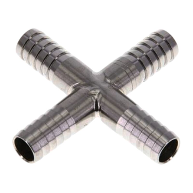 9 mm - 3/8" Zoll Kreuz Schlauch Verbinder Verteiler Tülle Kupplung Reparatur Edelstahl VA 1.4301