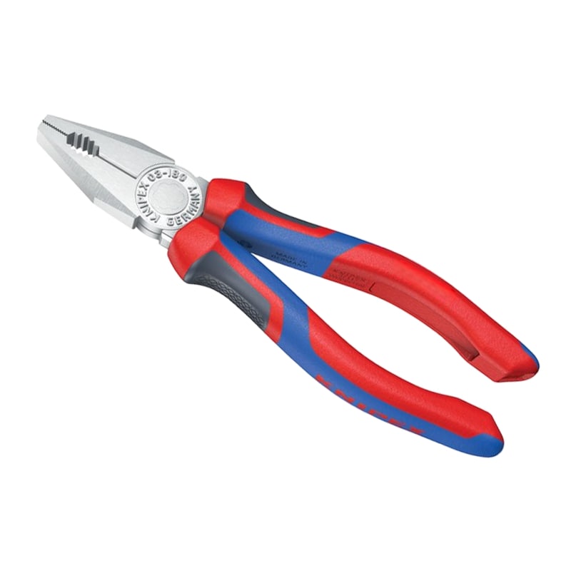 200 mm Kombi Universal Zange verchromt 3K Griffe Knipex