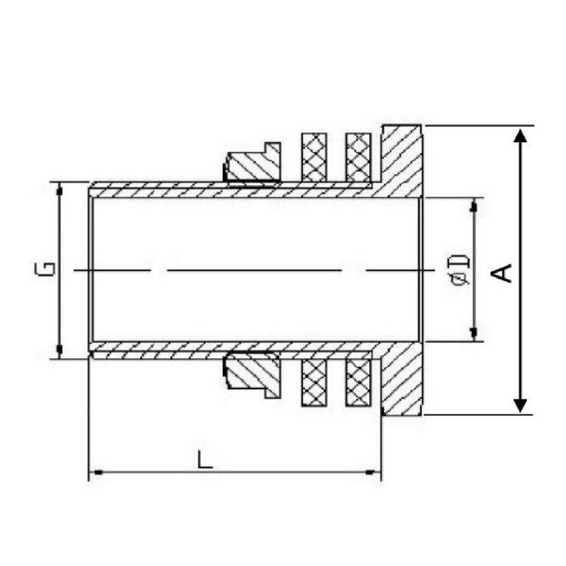 1 1/4" Tank Regen Tonnen Durchführung Connector Messing Einlass x Außengewinde  - PN 16 bar