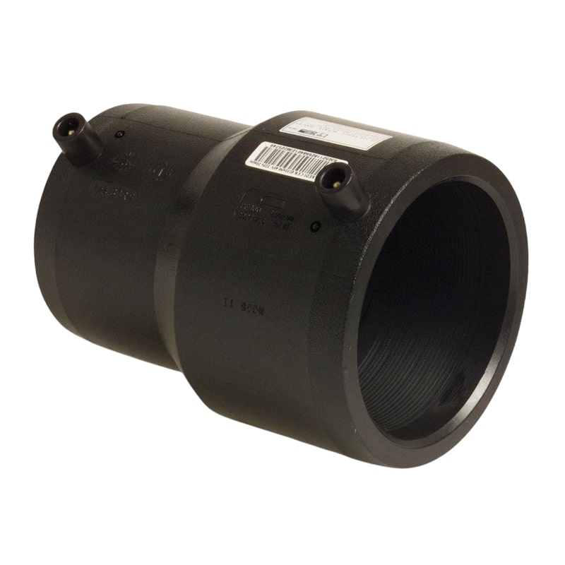 63 mm PE 100 Elektro Schweiß Fitting Reduzier Muffe 63 x 50 mm SDR 11 DVGW 24 VAC schwarz