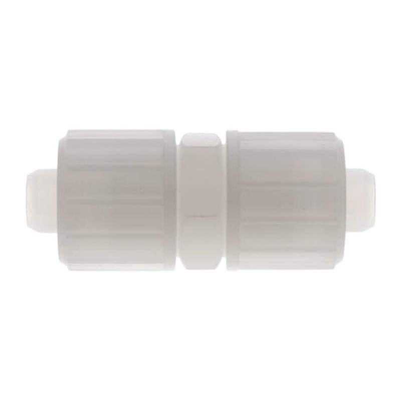 16 x 10 mm Kupplung TX Fitting Gewebe Schlauch Verbinder FDA PVDF weiß - PN 10 bar