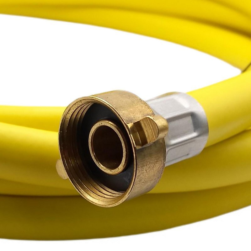 2,5 m Heizungs Füll Wasser Heizkörper Radiator Sanitär Schlauch gelb - 3/4" Anschluss - PN 8 bar