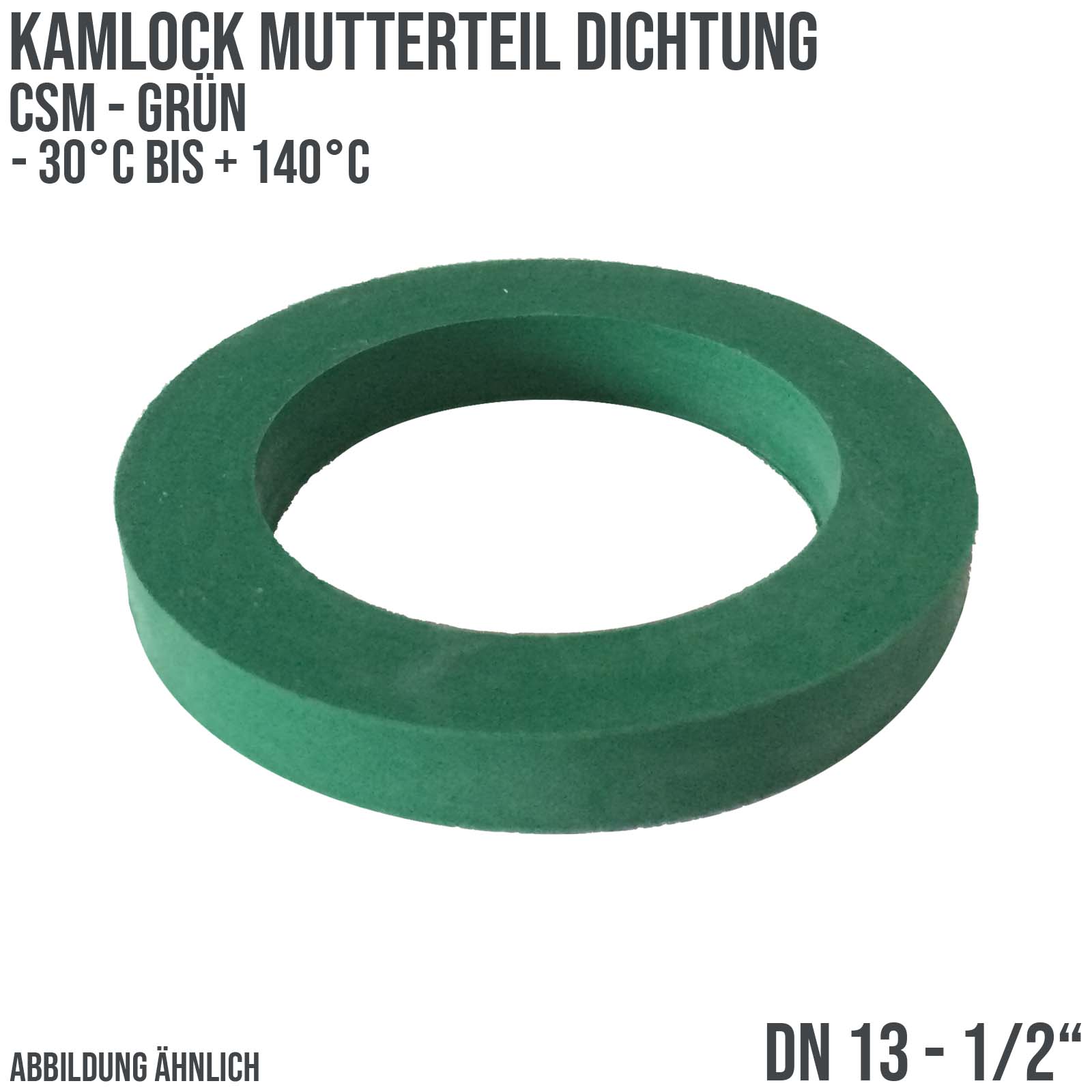 1/2" Zoll Kamlock Dichtung Mutterteil Kupplung CSM grün DN 13