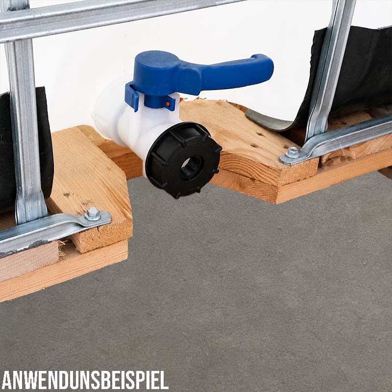S60 x 6 IBC Adapter mit Innengewinde IG 1/2" Container Fass Tank Zubehör PN10 bar