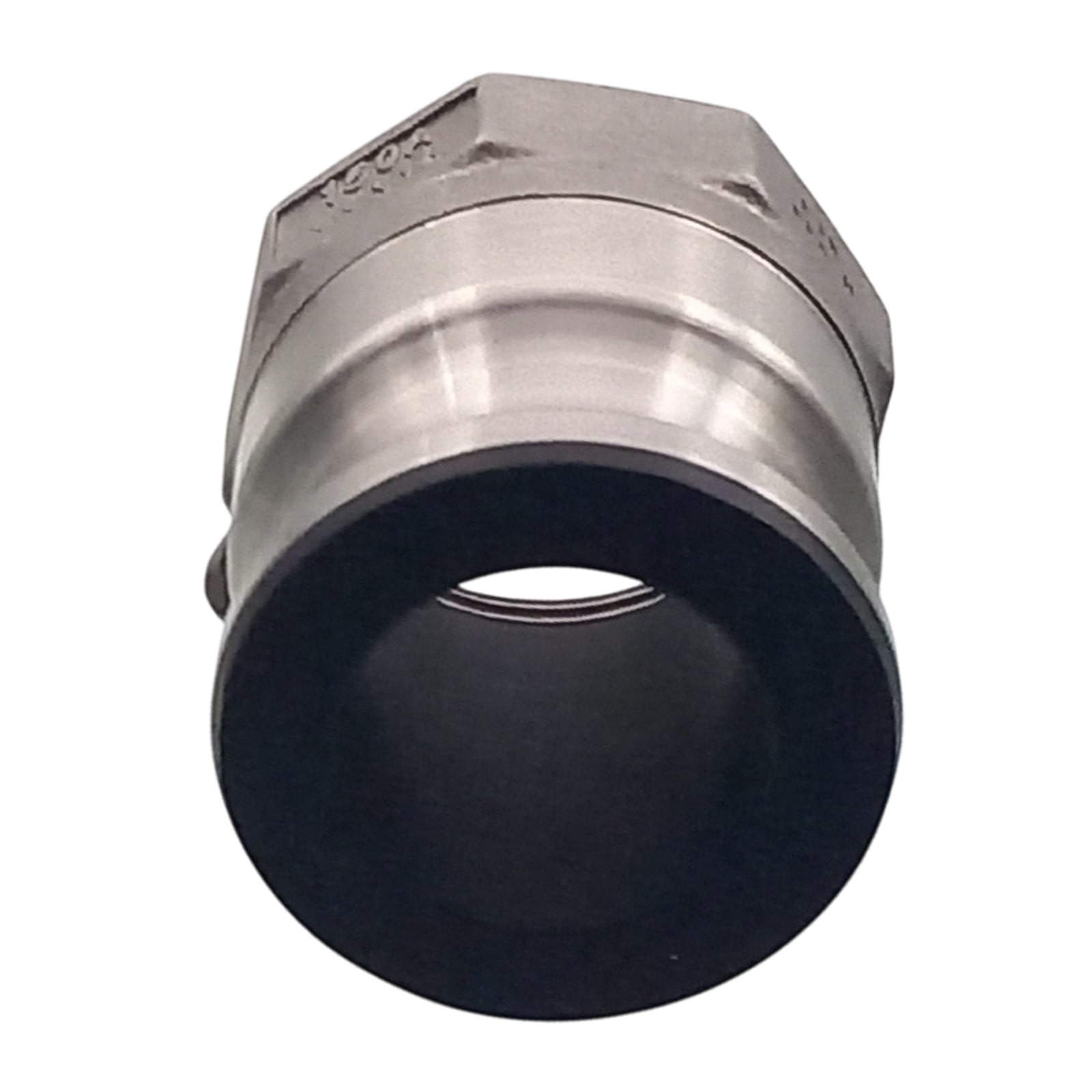 Kamlock Typ A - Vaterteil Edelstahl V2A (AISI 316) - 91,5 mm Stecker mit Innengewinde (IG) 3" Zoll DN 80 PFA beschichtet - PN 25 bar