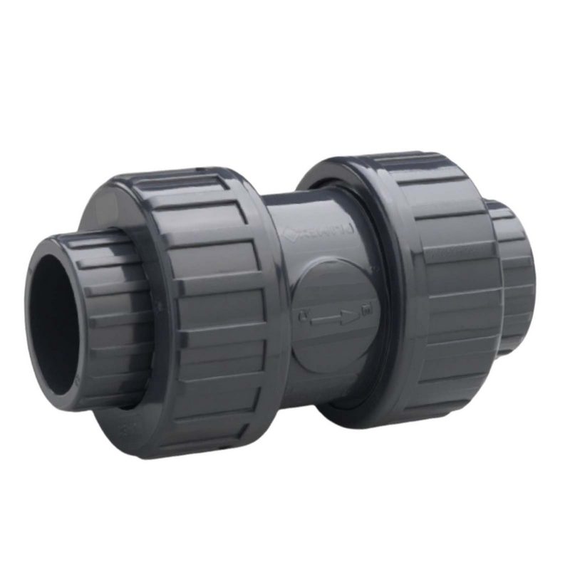 110 mm PVC Rückschlag Ventil federbelastet Klebe Muffe grau - PN 10 bar