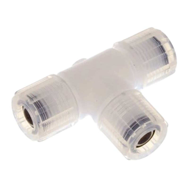10 x 8 mm T-Stück 90° Kupplung PFA Verschraubung Verbinder PA PP Schlauch FDA - PN 10 bar