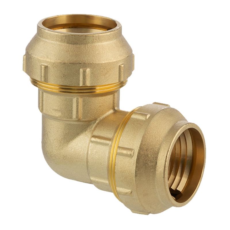 20 mm PE Fitting Klemm Verbinder Messing Verschraubung Muffe Winkel 90° DVGW - PN 16 bar