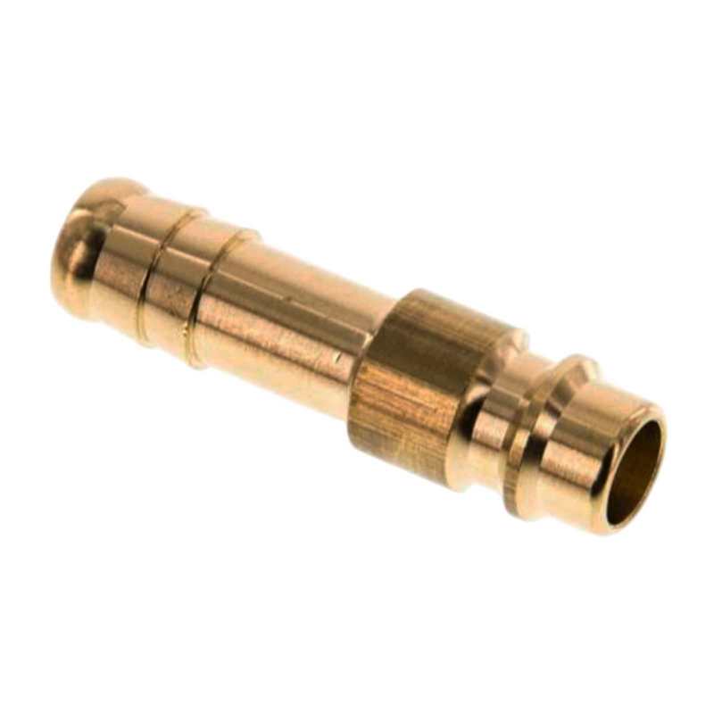 13 mm Druckluft Stecker Nippel Einsteck Schlauch Tülle Messing NW 7,2 LW - PN 35 bar