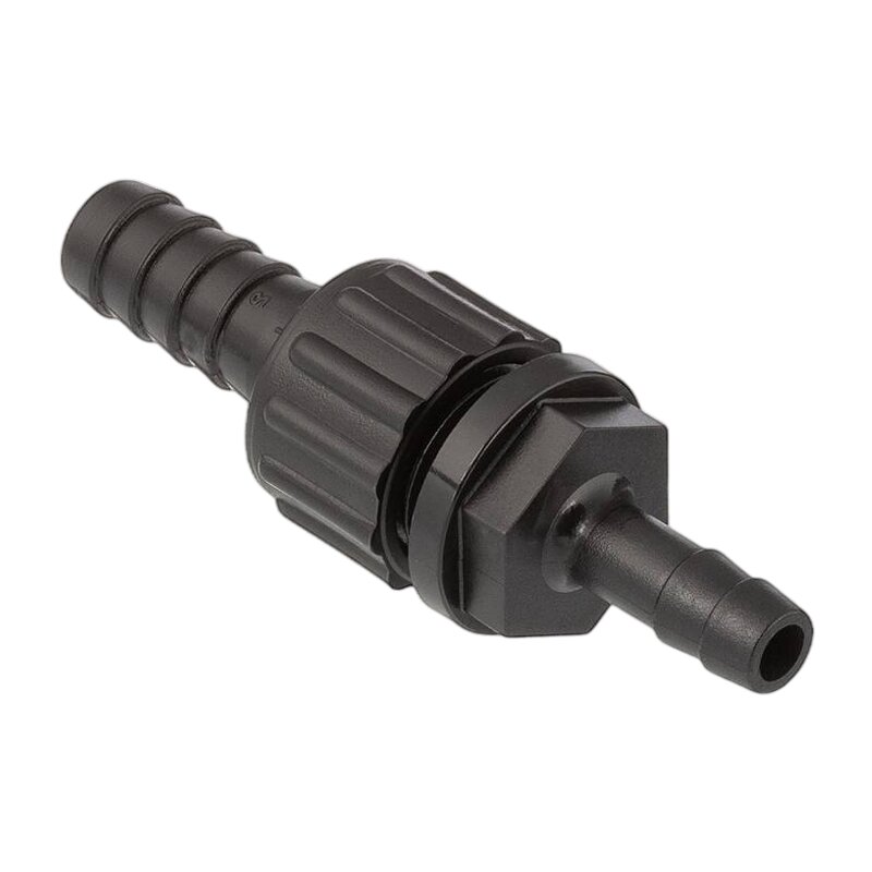 13 x 9 mm Schlauch Verschraubung reduziert 2-fach Stutzen Tülle Pool Teich Garten PP schwarz - PN 6 bar