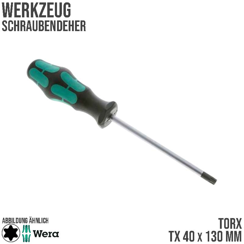 TX 40 x 130 mm TORX Schrauben Dreher Zieher - Wera Kraftform Plus 300