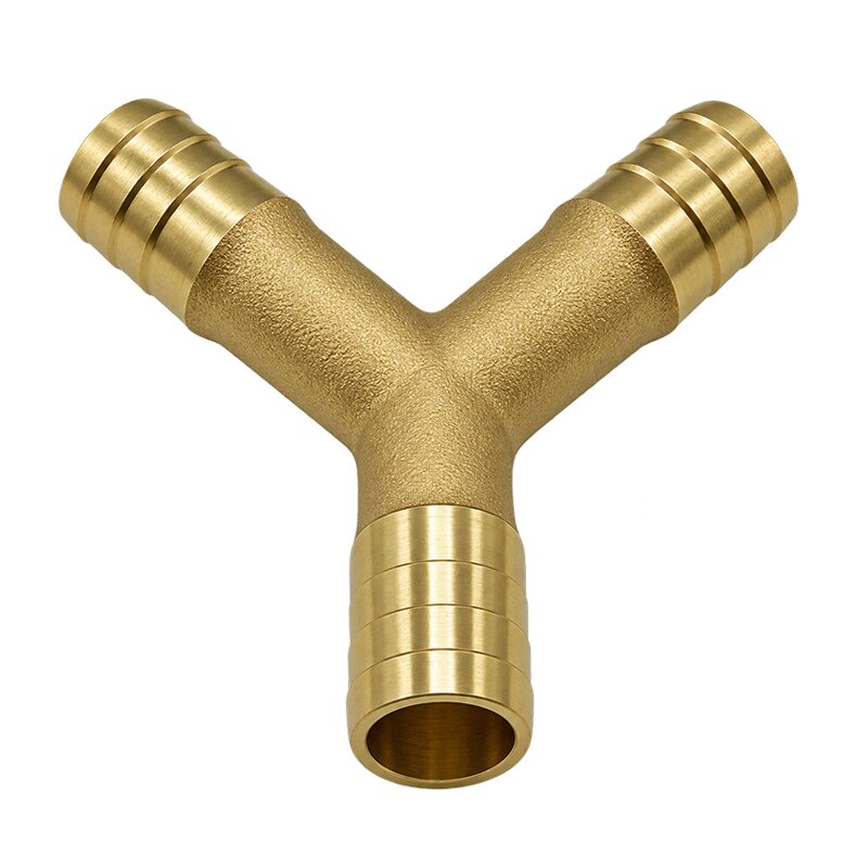 19 mm - 3/4" Zoll 90° Y-Stück Schlauch Verbinder Verteiler Tülle Kupplung Reparatur Messing PN 10 bar