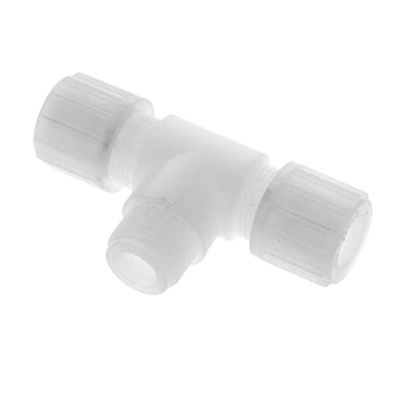 6 x 4 mm x 1/8" T-Stück 90° Kupplung Aussengewinde PVDF Verschraubung PA PP Schlauch FDA - PN 10 bar