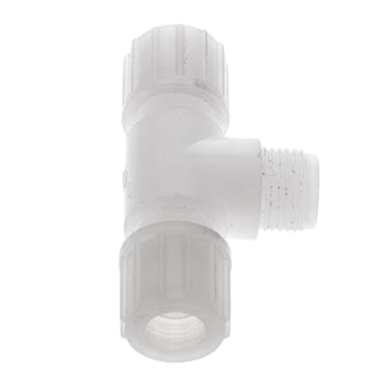 6 x 4 mm x 1/8" T-Stück 90° Kupplung Aussengewinde PVDF Verschraubung PA PP Schlauch FDA - PN 10 bar
