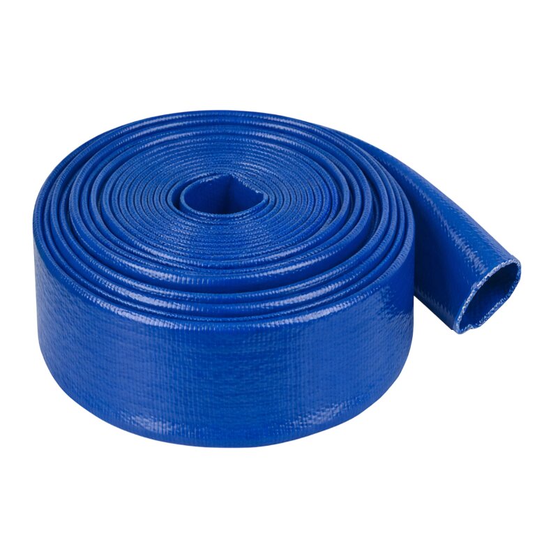 203mm PVC Flach Schlauch Grund Wasser Enwässerung mittel blau PN 3 bar - 25m