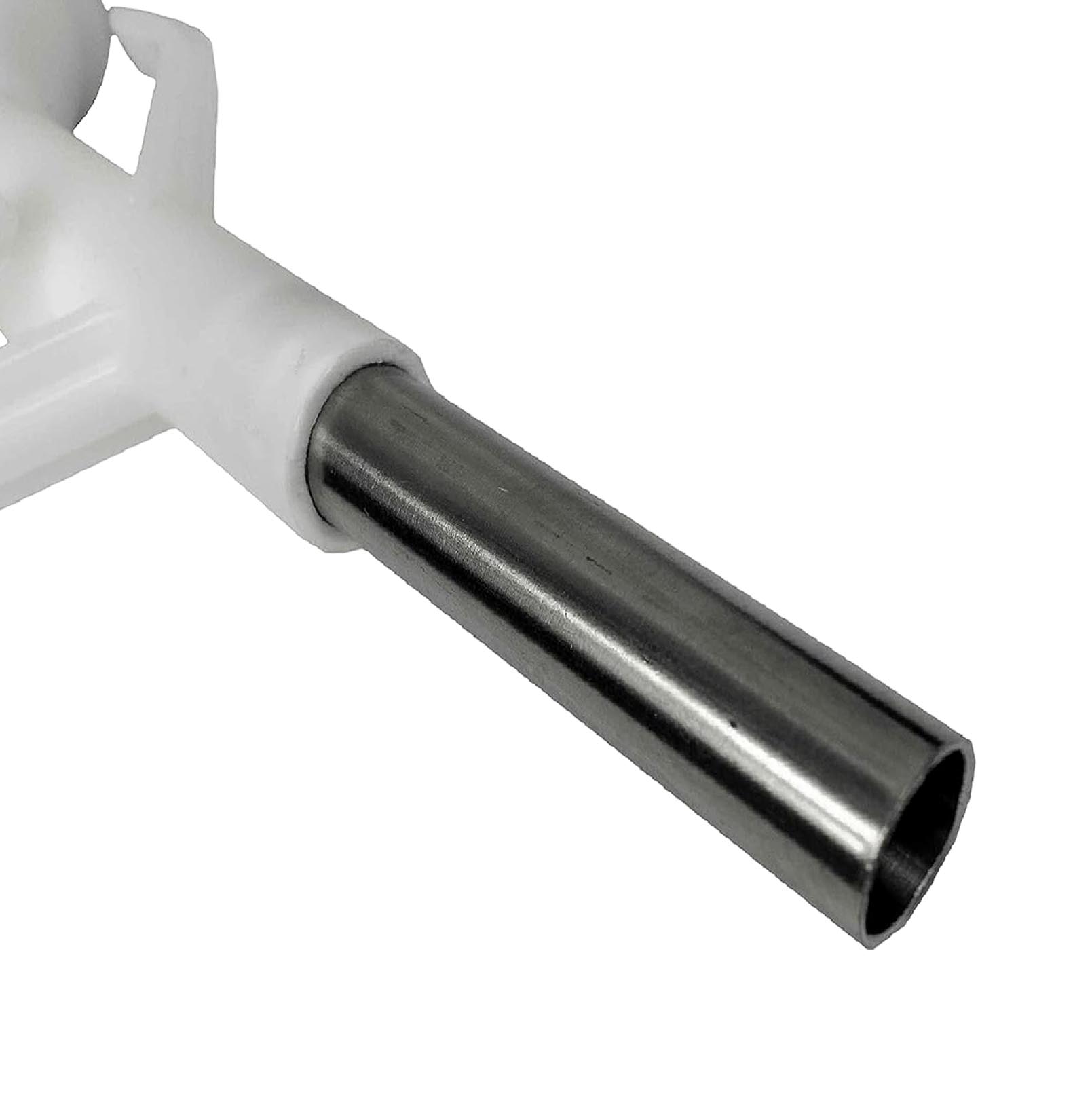Zapfpistole (PP) weiss Anschluss 3/4" auf Auslass 1" SS304 (für leicht ätzende Flüssigkeiten)