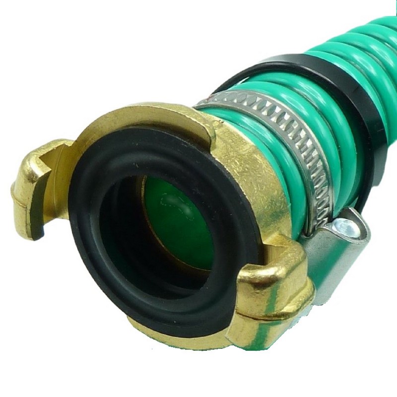 38 mm 1 1/2" Zoll Saug Garnitur Verlängerung Schnellanschluss GEKA kompatibel grün - 20 m