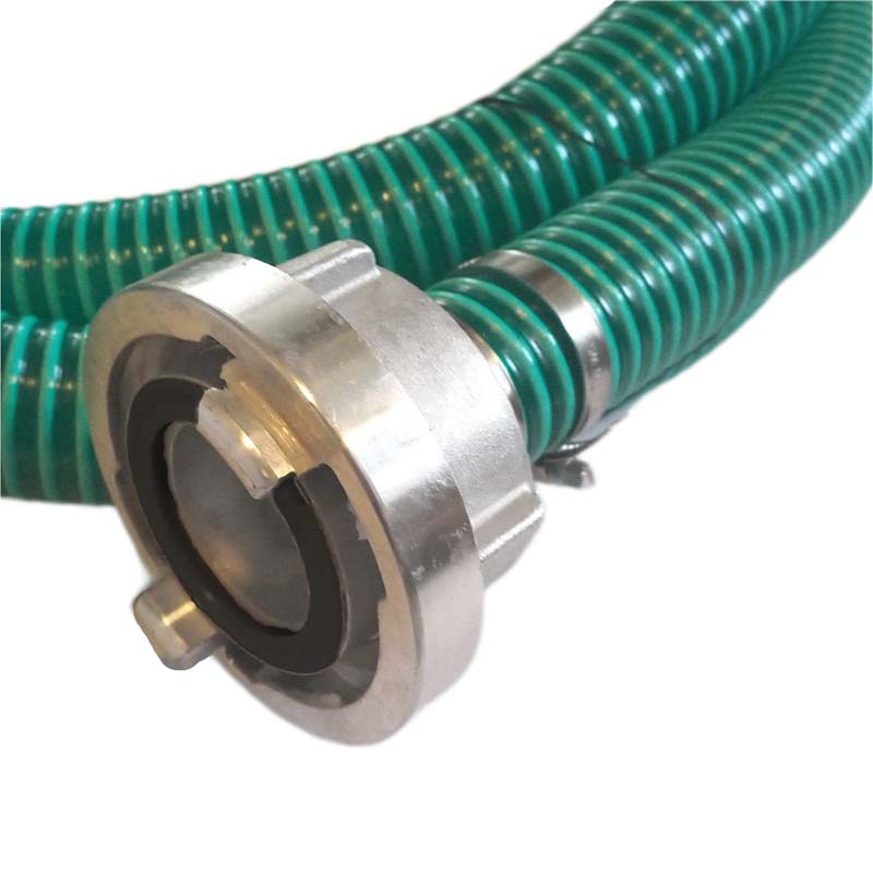 STORZ D DN25 KA31 - 25 mm 1" PVC Saug Ansaug Pumpen Spiral Schlauch PN 5 bar grün - 2 m Rolle