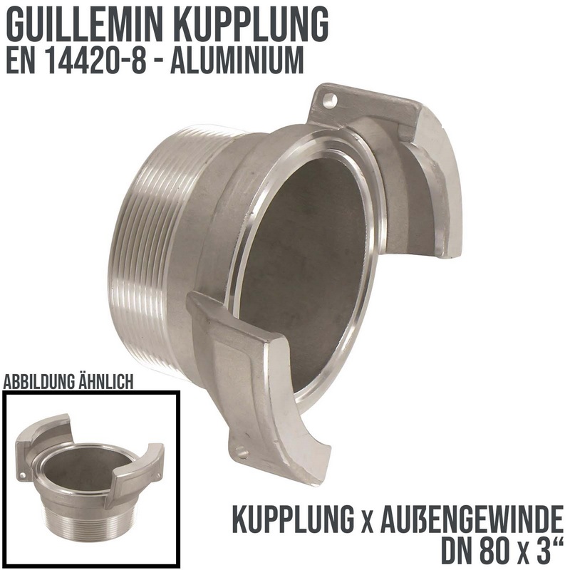 DN 80 Guillemin Kupplung BSPP Außengewinde AG 3" Aluminium - PN 16 bar