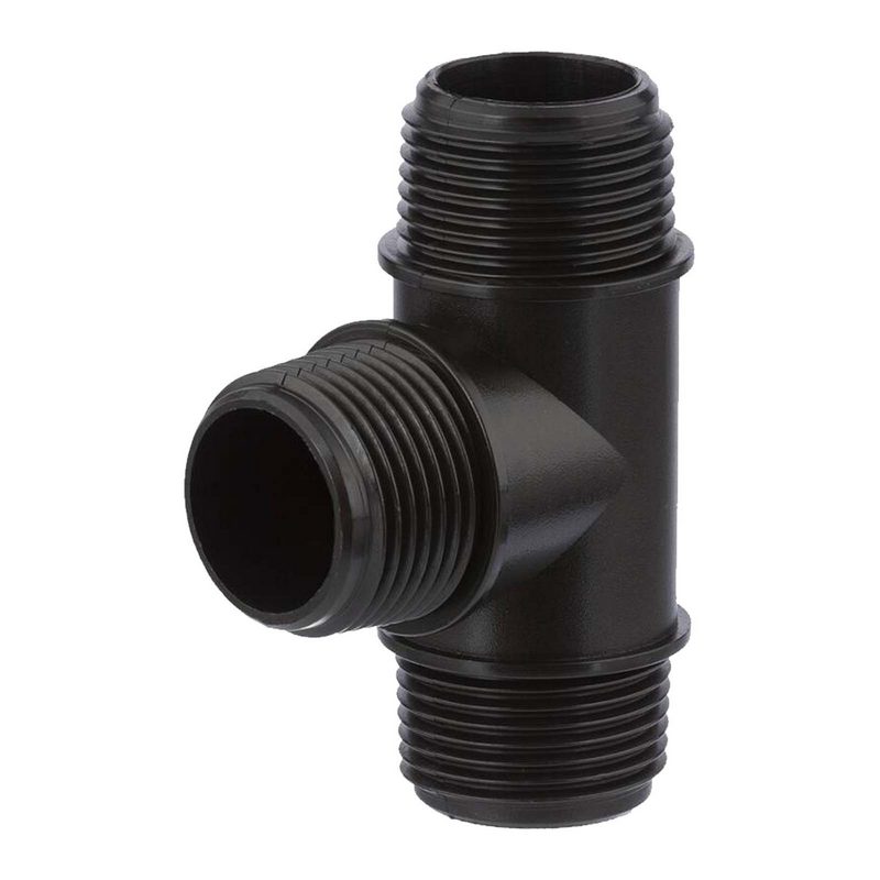 2 " PP Gewinde Fitting T-Stück 90° schwarz Außen x Außengewinde IG Polypropylen - PN 10 bar