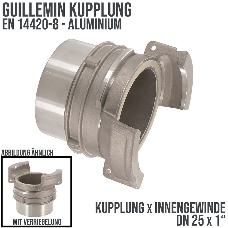 DN 25 Guillemin Kupplung Verriegelung BSPP Innengewinde IG 1" Edelstahl AISI 316 - PN 16 bar