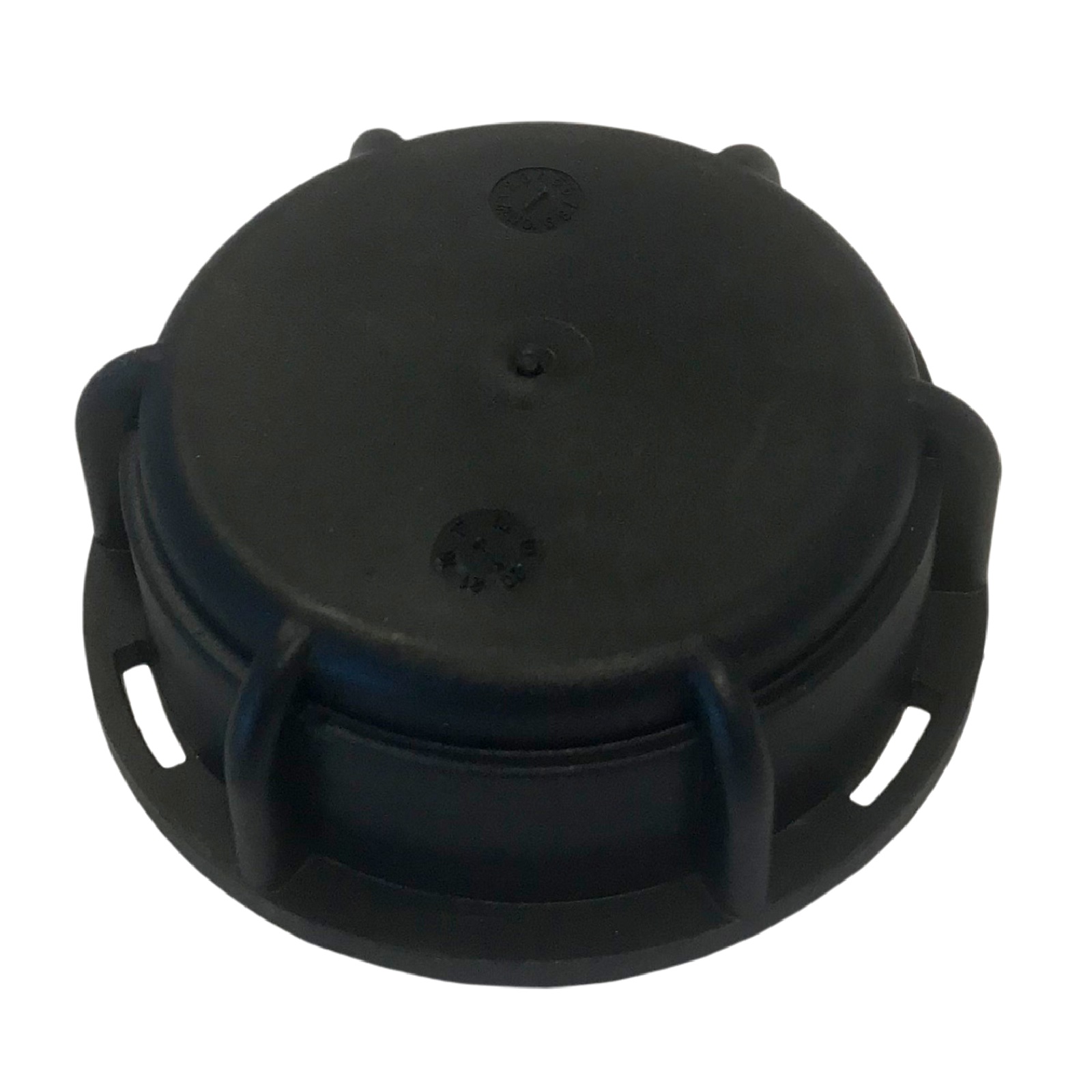 S60 x 6 (AD 75 mm) IBC Container Kappe Verschluss Deckel Einlass Staukappe Zubehör - schwarz
