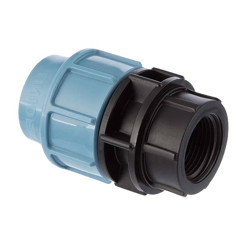 32 mm x 1" PE PP Fitting Klemm Verbinder Verschraubung Muffe Rohr Kupplung x IG DVGW - Unidelta