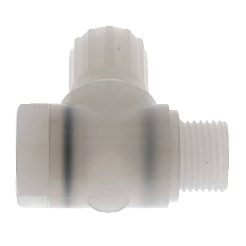 12 x 10 mm x 1/2" Winkel 90° Kupplung Aussengewinde PVDF Verschraubung PA PP Schlauch FDA drehbar - PN 10 bar