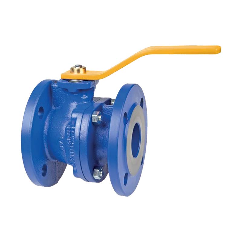 DN 25 Flansch Kugelhahn 2-teilig Gussgehäuse Kugel Messing DVGW Gas - PN 16 bar